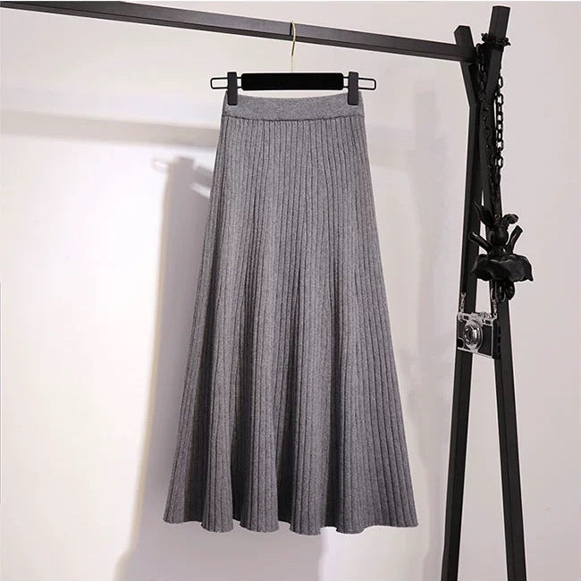 Damen Fließender Plisseerock Drune