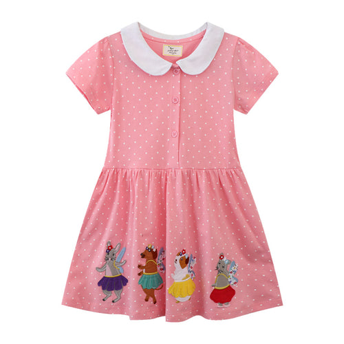 Mädchen Kleid mit süßem Tiermotiv Drune
