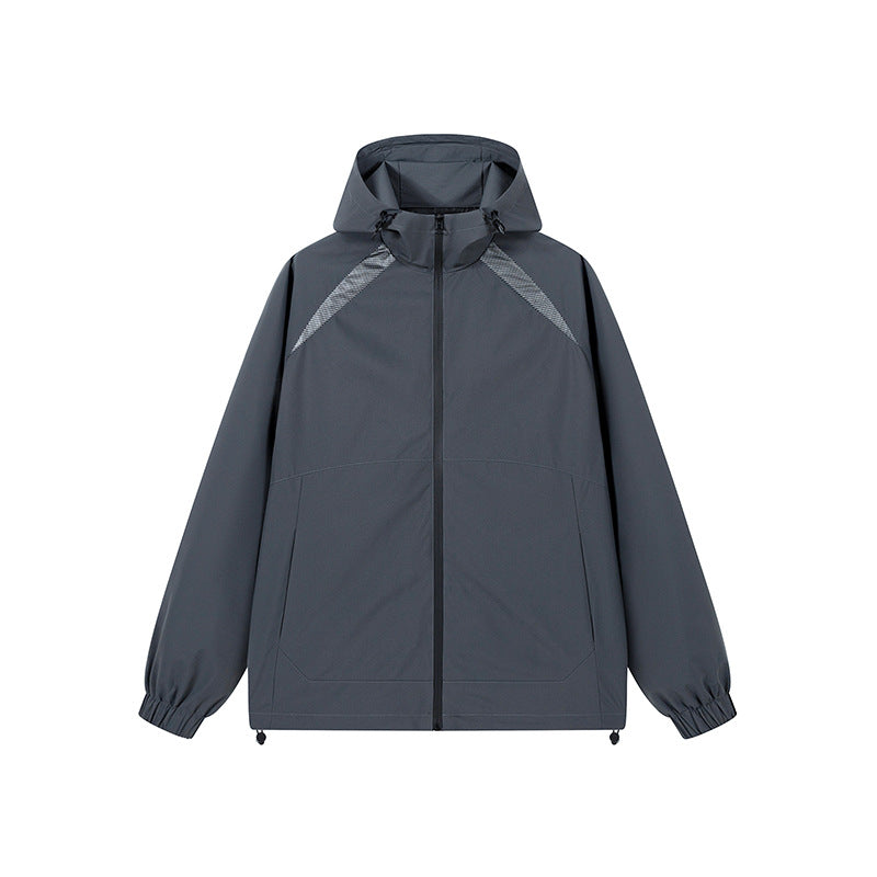 Herren Atmungsaktive Sportjacke mit Kapuze Drune