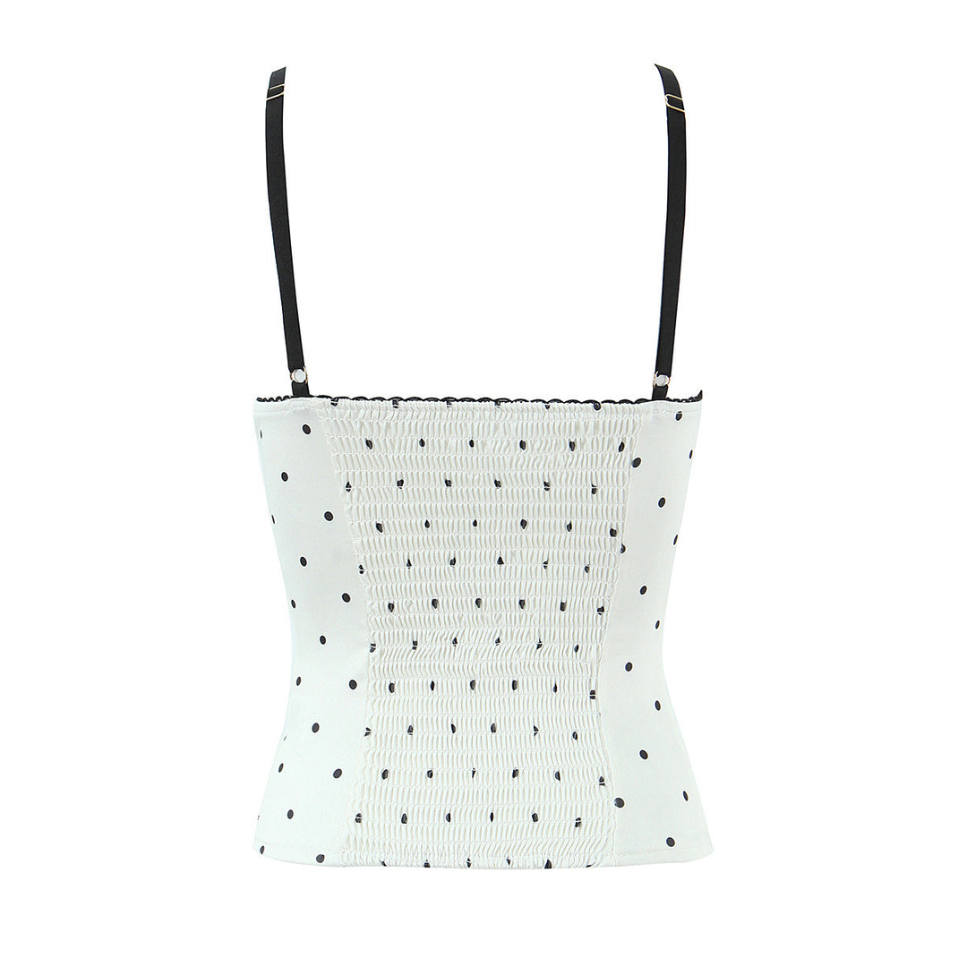 Damenoberteil mit eleganter Polka-Dot-Optik und feinen Details Drune