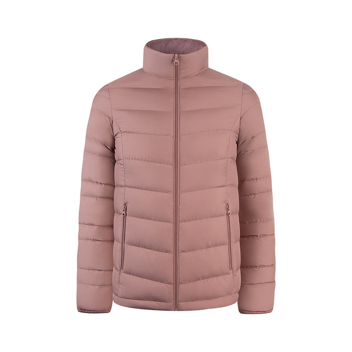 Herren Ultraleichte gesteppte Daunenimitat-Jacke mit Stehkragen Drune
