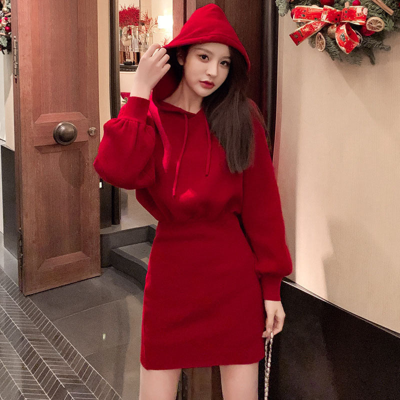 Damen Hoodie-Kleid mit lässigem Schnitt und praktischen Taschen Drune