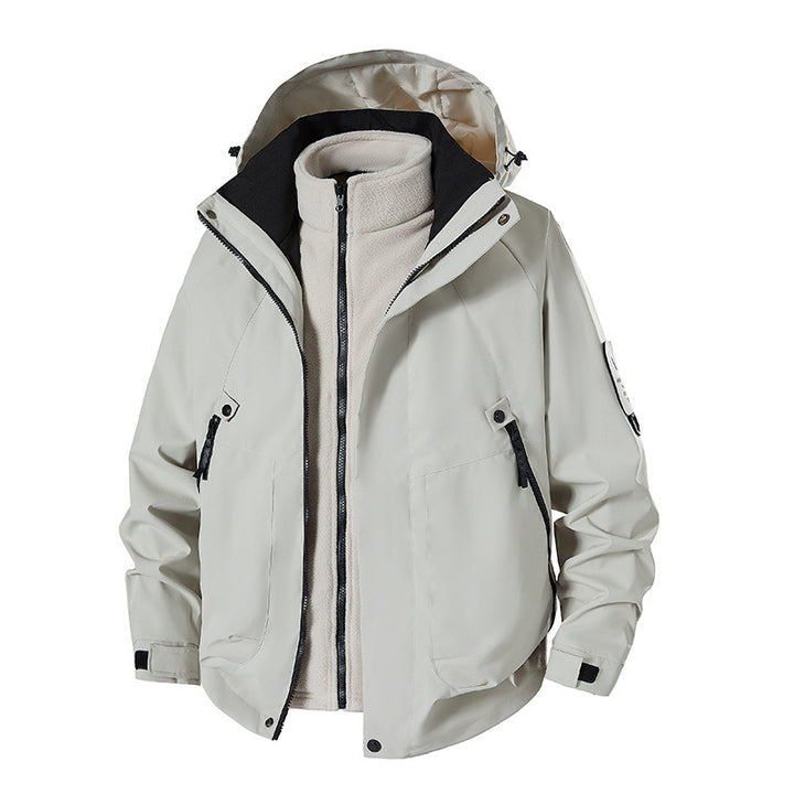 Herren wetterfeste Hardshell-Jacke mit herausnehmbarer Thermofleece-Weste Drune