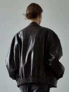 Damen Lederjacke im lässigen Oversized-Schnitt mit praktischen Taschen Drune