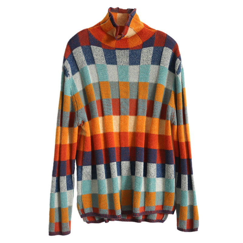 Drune | Bunter Karierter Strickpullover