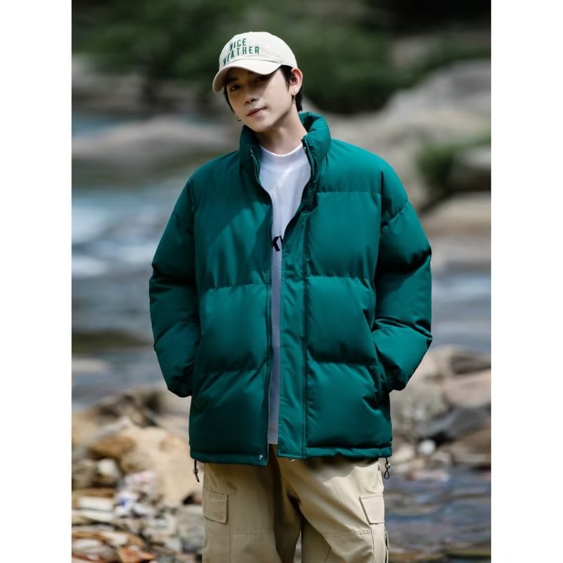 Herren gesteppte Outdoor-Jacke mit hohem Kragen und isolierender Füllung Drune