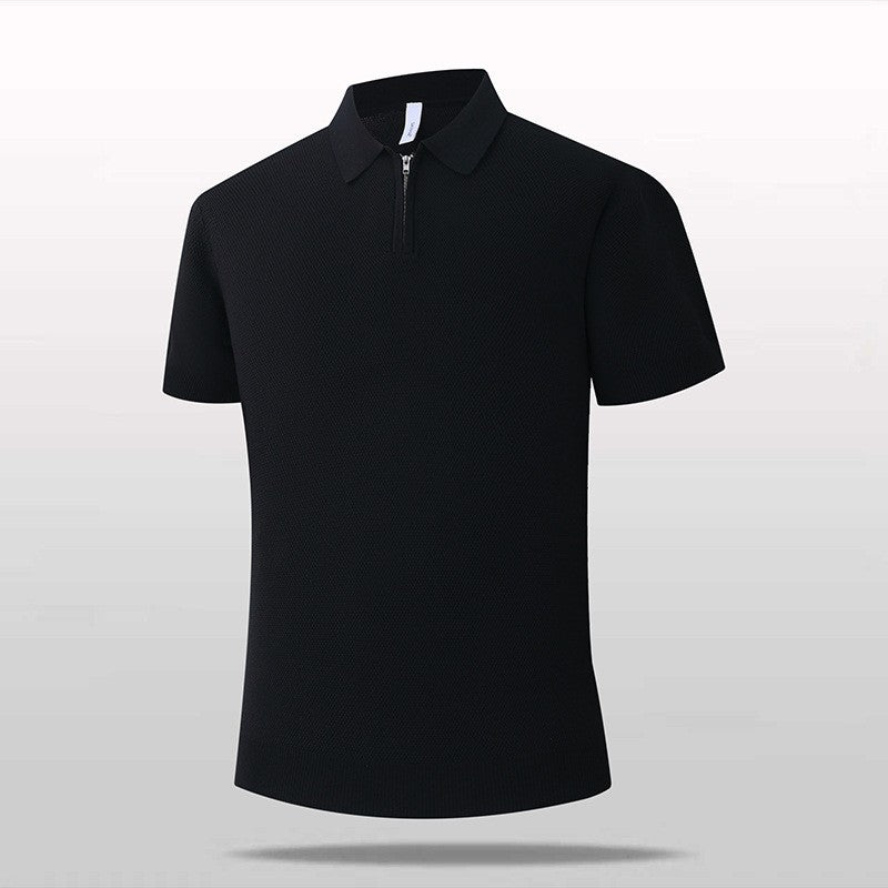 Herren Kurzarm Poloshirt mit Reißverschluss Drune