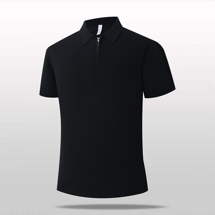 Herren Kurzarm Poloshirt mit Reißverschluss Drune