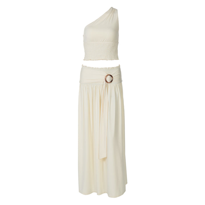 Damen Einseitiges Maxikleid mit raffinierter Drapierung Drune