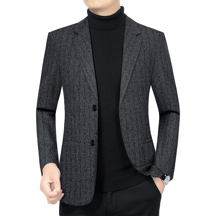 Herren Modernes Einreihiges City-Blazer mit aufgesetzten Taschen und leichter Halbfütterung Drune