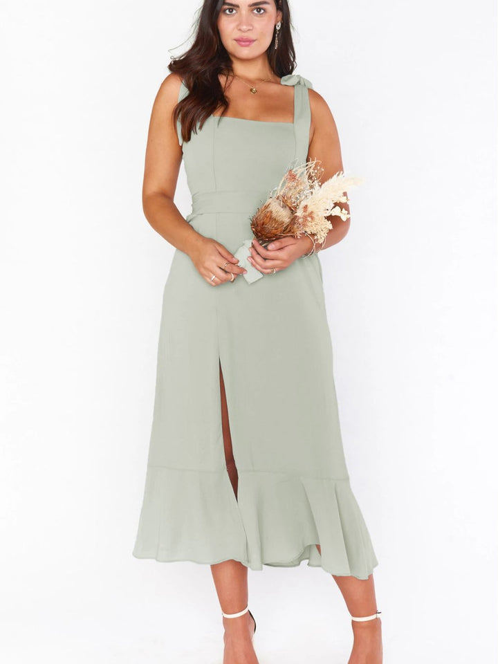 Damen Maxikleid mit elegantem Schnitt und seitlichem Schlitz Drune