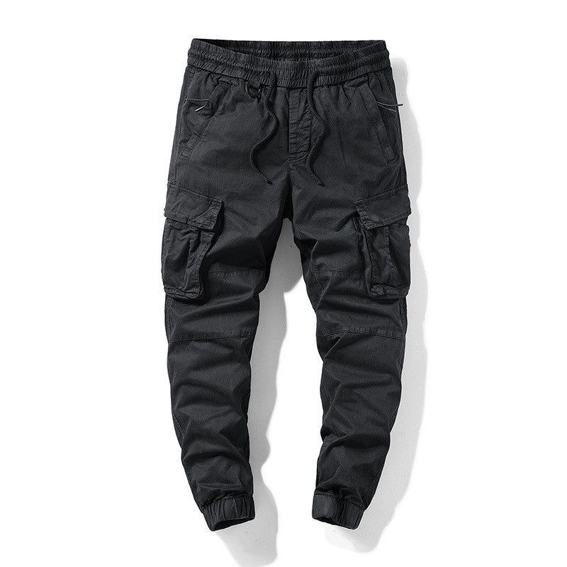Herren Taktische Cargo‑Joggerhose mit elastischem Tunnelzugbund, Knieabnähern und Mehrfachtaschen Drune