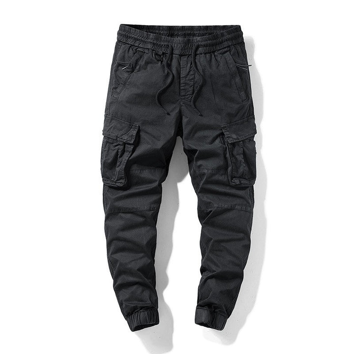 Herren Taktische Cargo‑Joggerhose mit elastischem Tunnelzugbund, Knieabnähern und Mehrfachtaschen Drune