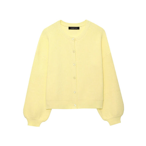 Damen Strickjacke mit weit geschnittenen Ärmeln und Knopfdetails Drune