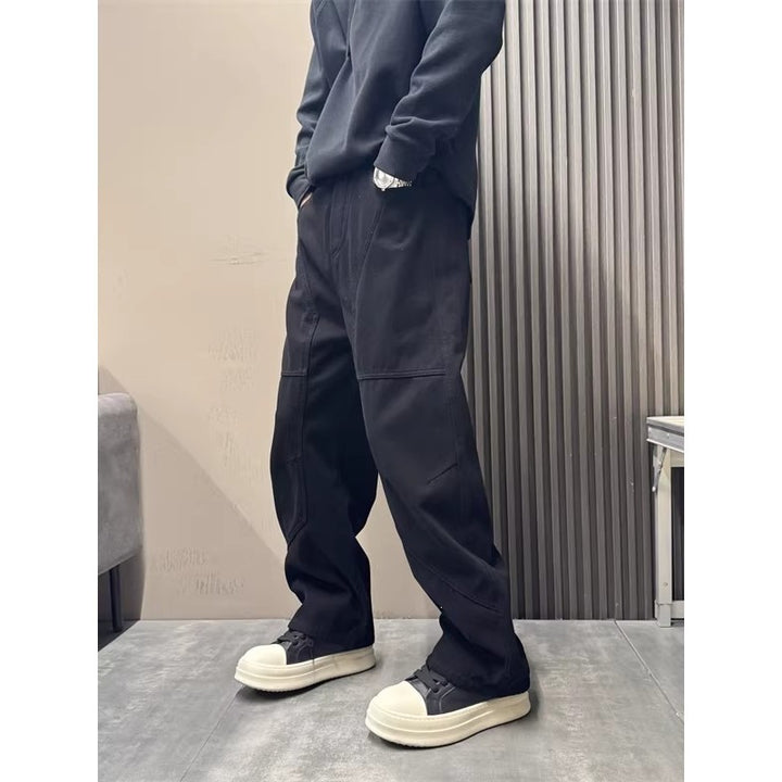 Herren Weite Cargo-Hose im Baggy-Stil mit Knieverstärkung und aufgesetzten Taschen Drune