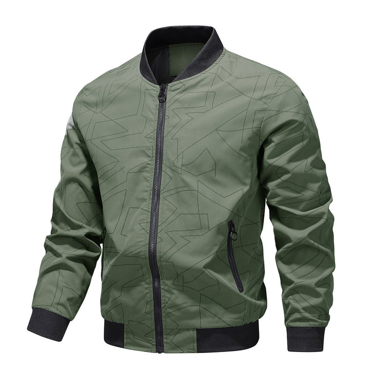 Herren Modische Bomberjacke mit Struktur Drune