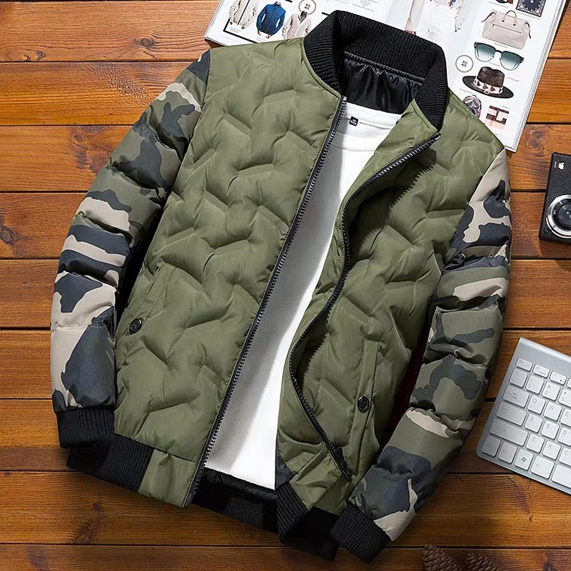 Herren Urbane Camouflage Steppjacke Drune