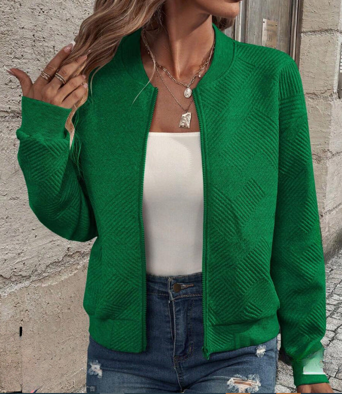 Damen sportliche Bomberjacke mit strukturiertem Design und praktischen Taschen Drune