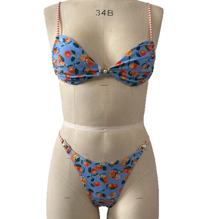 Damen Bikini mit verspieltem Obstmotiv Drune