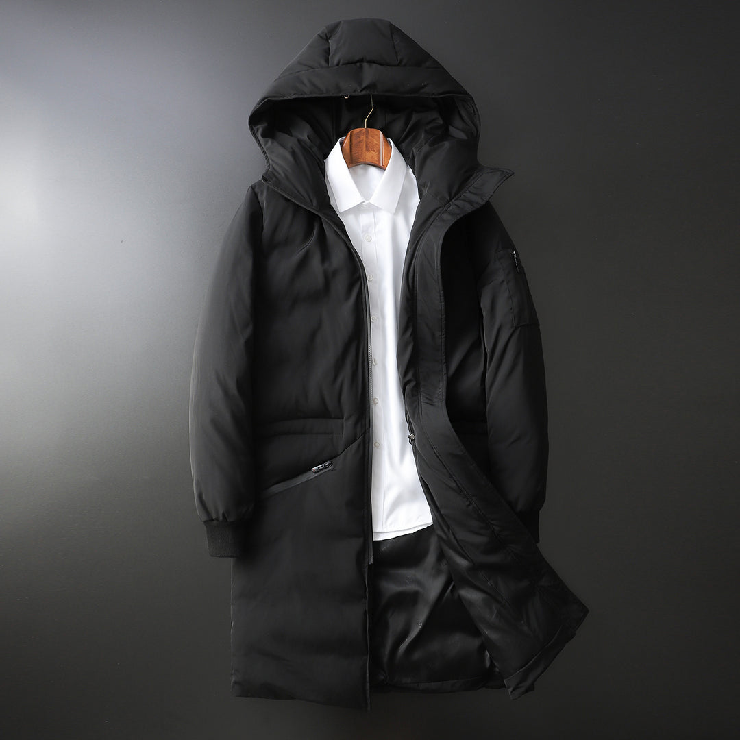 Herren Wattierter Langparka mit Kapuze und winddichtem Schutz Drune