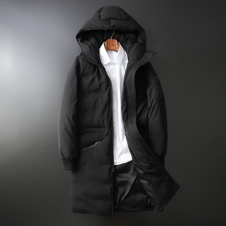 Herren Wattierter Langparka mit Kapuze und winddichtem Schutz Drune