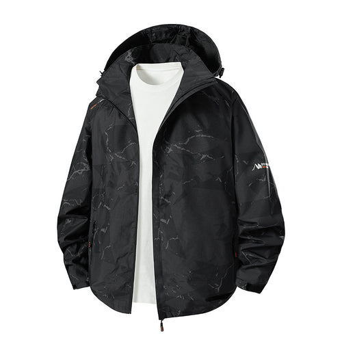 Herren Leichte Funktionsjacke mit Kapuze Drune