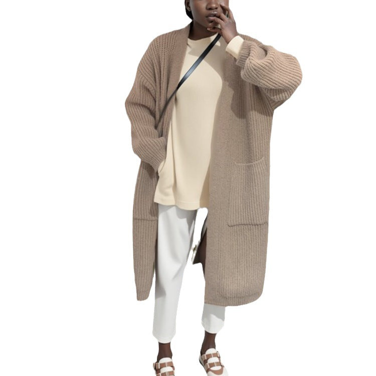 Damen Langstrickcardigan mit lässiger Silhouette und praktischen Taschen Drune