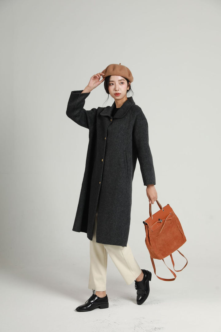 Damen Modische Kurzjacke mit Knopfleiste Drune