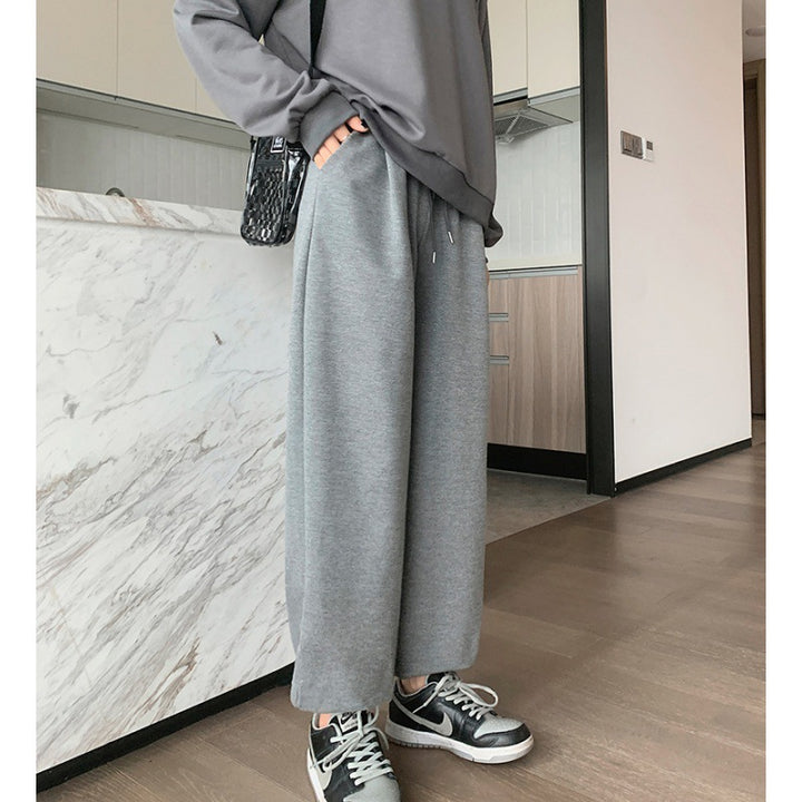 Damen nan relaxed-fit Sweatpants mit elastischem Kordelbund, seitlichen Eingriffstaschen und abgesteppten Saumnähten Drune