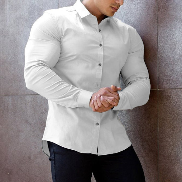 Herren Elegantes Hemd mit körpernahem Schnitt Drune