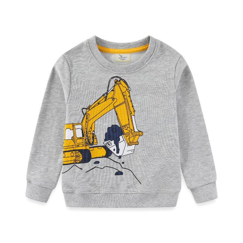 Jungen Sweatshirt mit originellem Bagger-Motiv Drune