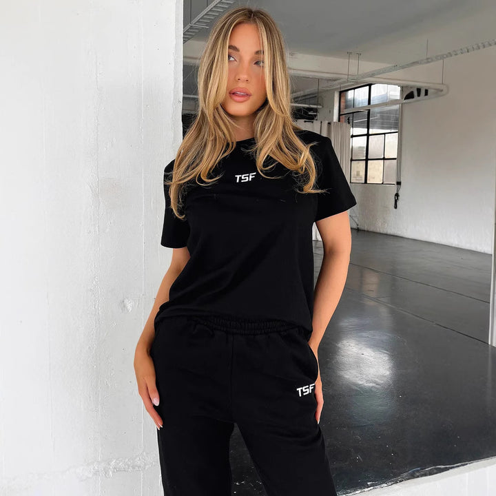 Damen trendiges T-Shirt mit lässigem Schnitt und hochwertigem Baumwollmaterial Drune