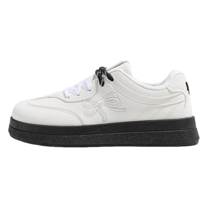 Damen Komfortable Sneakers mit verspieltem Schleifen-Design Drune