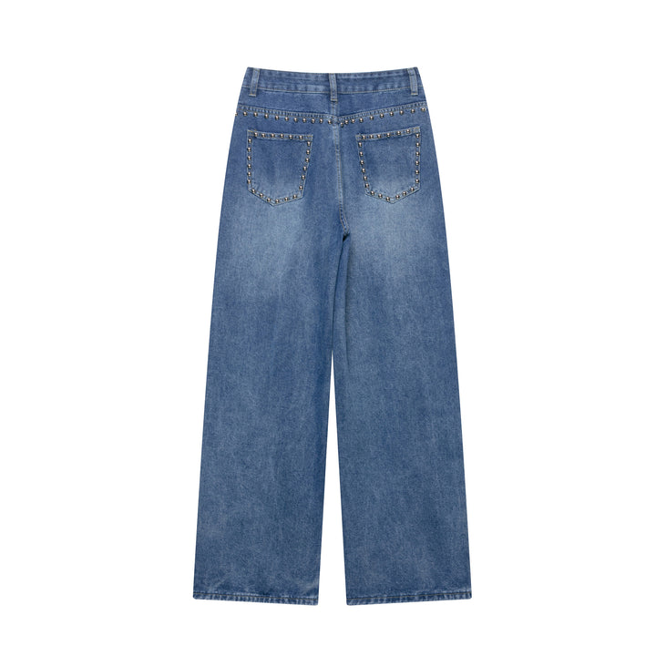 Damen Weite Jeans mit Schmuckdetails Drune