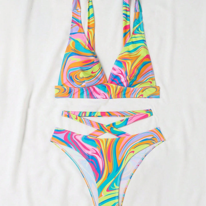 Damen Hochgeschnittener Triangel-Bikini Drune