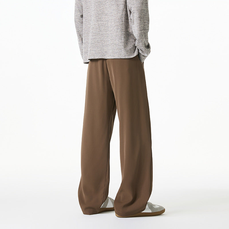Damen Weiche Bundfalten-Hose mit elastischem Komfortbund und weitem Bein Drune