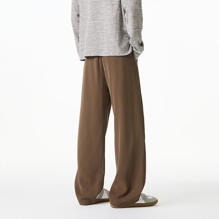 Damen Weiche Bundfalten-Hose mit elastischem Komfortbund und weitem Bein Drune