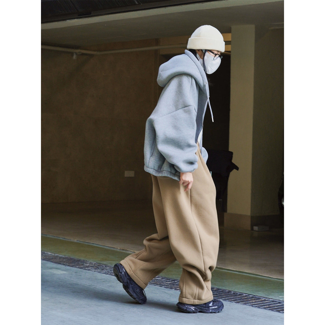 Damen Bequeme Oversized-Hoodiejacke mit großzügigen Taschen und Kordelzug Drune