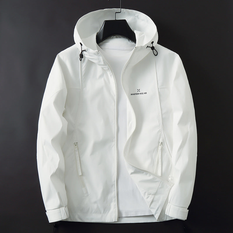 Herren Leichte wasserabweisende Softshelljacke mit Kapuze, verstellbaren Bündchen und Reißverschlusstaschen Drune