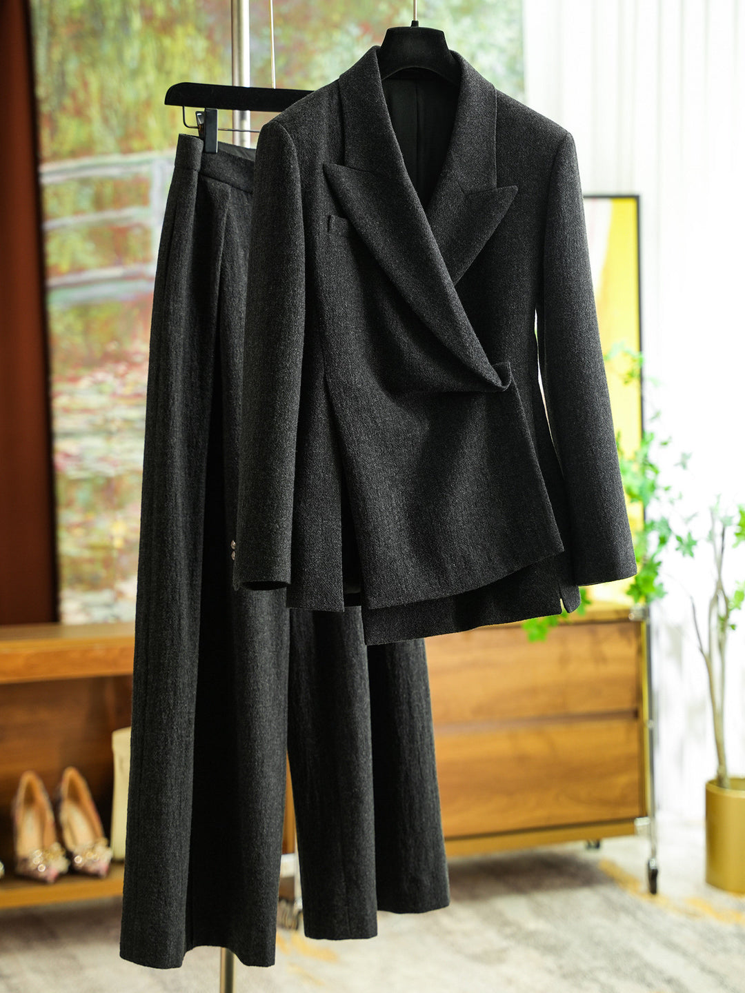 Damen Elegantes Zweiteiliges Anzugset Drune