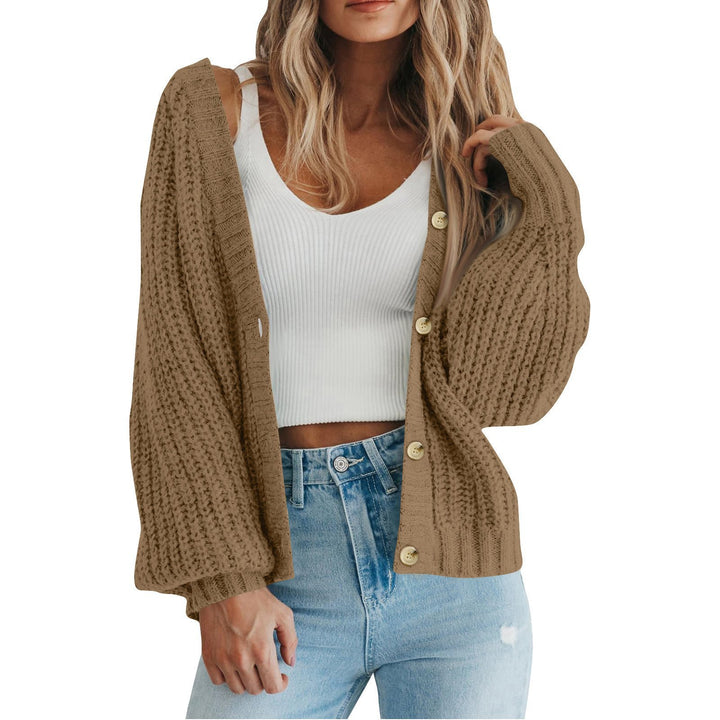 Damen Grobstrick-Cardigan mit Knopfdetails und weitem Schnitt Drune