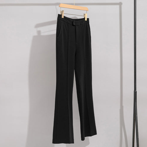 Damen High-Waist-Hose mit weitem Schlag und Bügelfalte Drune