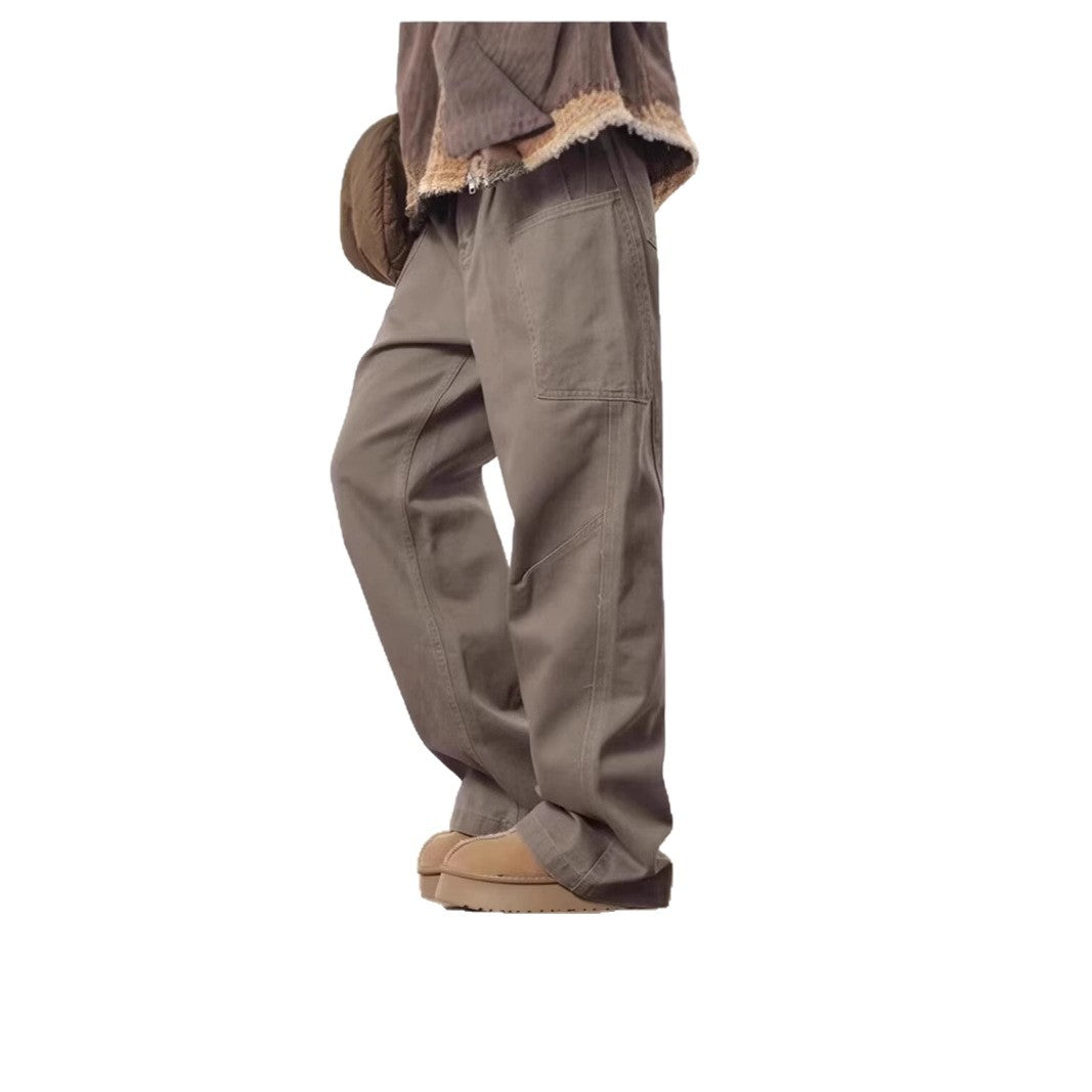Damen Weitgeschnittene High-Waist Cargo-Hose Drune