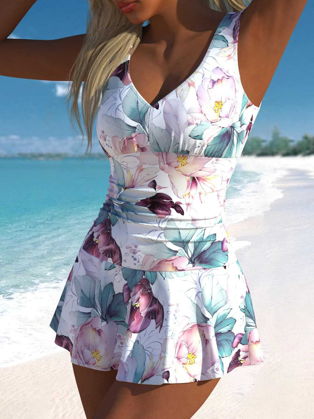 Damen Badeanzug mit elegantem Rüschendesign und modernem Schnitt Drune