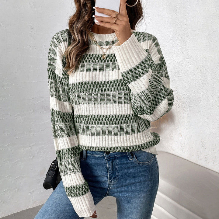 Damen Strickpullover mit Streifen Drune