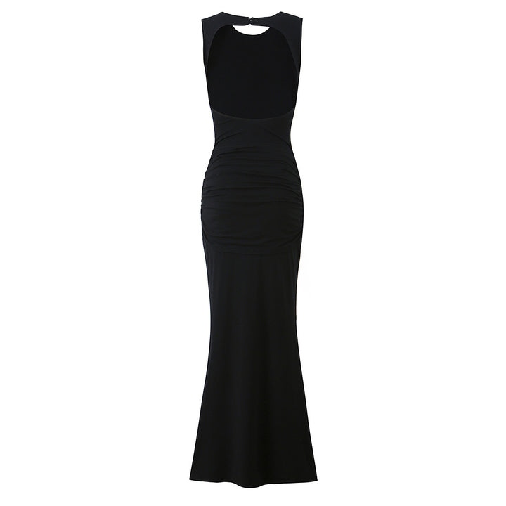 Damen Maxikleid mit raffinierten Drapierungen und elegantem Rückenausschnitt Drune