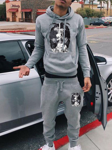Damen Hoodie und Jogginghose-Set mit einzigartigem grafischen Motiv Drune