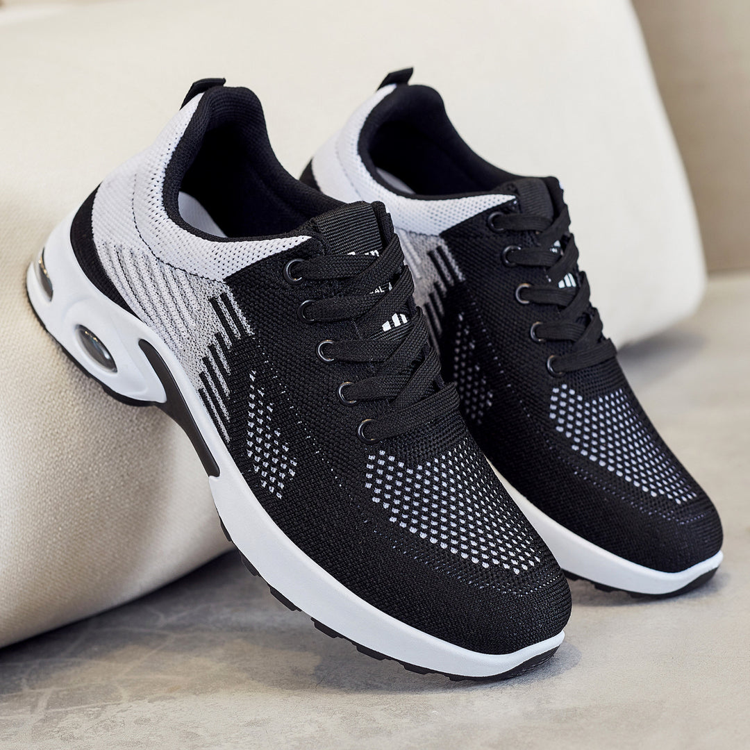 Damen nan atmungsaktive Strick-Sneaker mit Luftpolstersohle und gepolstertem Knöchelabschluss Drune