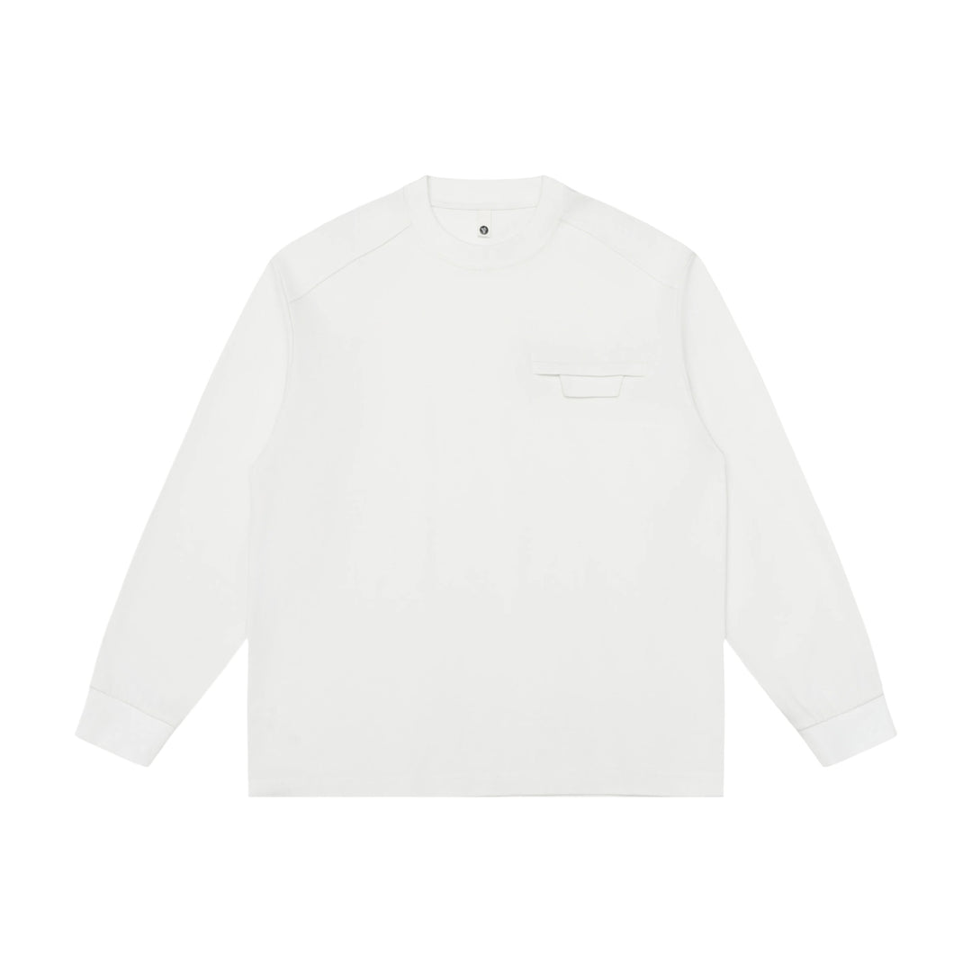 Unisex Oversize-Sweatshirt mit Raglanärmeln und verdeckter Brustklappe Drune