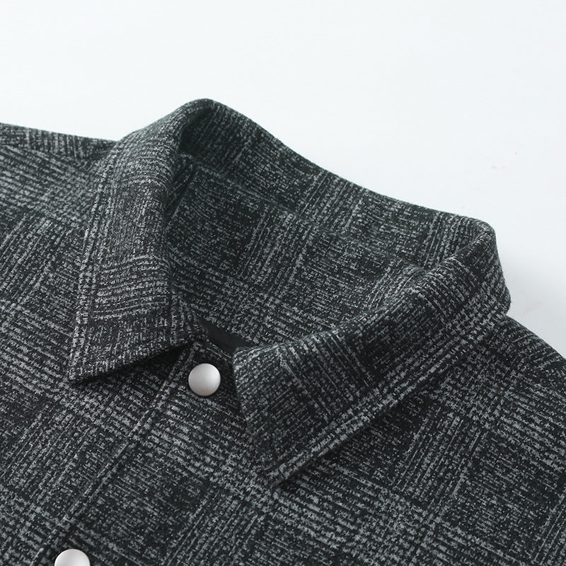 Herren Stylische Utility-Jacke mit Karomuster Drune